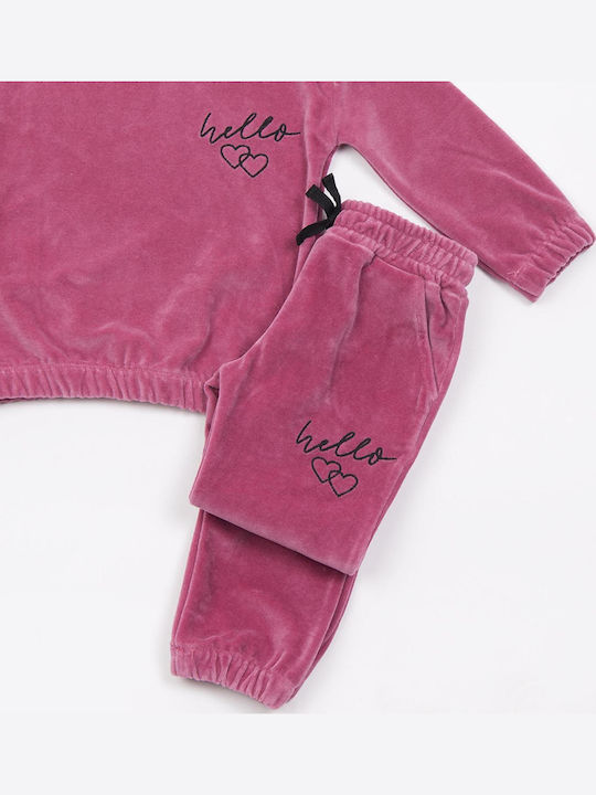 Kinder Sweatpants Set - Jogginganzug Fuchsia 2Stück