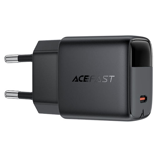 Acefast Φορτιστής Χωρίς Καλώδιο GaN με Θύρα USB-C 30W Μαύρος (A115)