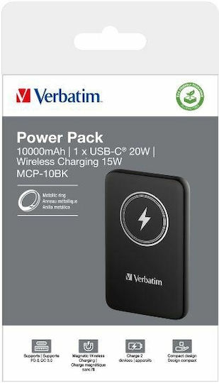 Verbatim `N` Go Power Bank 10000mAh 15W Black