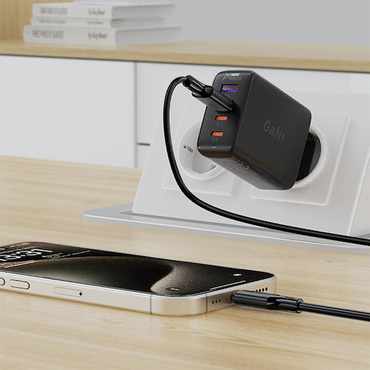 Hoco USB 2.0 Kabel USB-C männlich - USB-A 18W Schwarz 1.2m (C17-04)