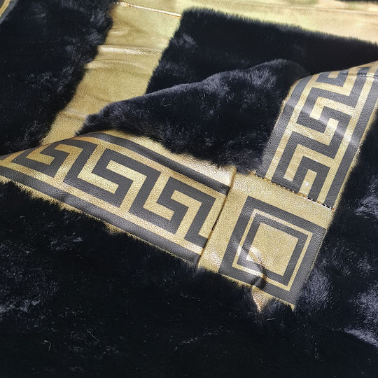 Saray Home Rabbit Luxurius Set Modern Covoare pentru dormitor Black-Gold DSN03 BLCGLD 3buc