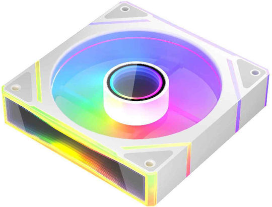 1STPLAYER FAN-FC7R-WH Обратен Перка Вентилатор за Кутия 120мм (1800об/мин / 47.65cfm) с RGB Осветление Бял