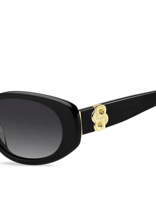 Boss Women's Sunglasses with Black Plastic Frame and Black Gradient Lens