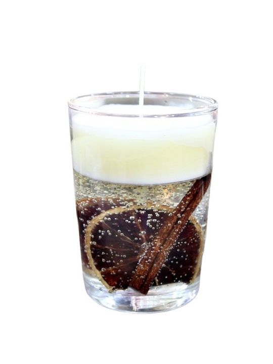 Gerakis Aromatic Candle in Jar with Orange-Cinnamon Scent 9x12.1cm