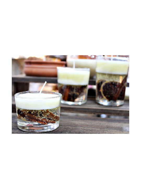 Gerakis Aromatic Candle in Jar with Orange-Cinnamon Scent 9x12.1cm