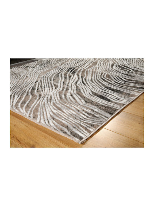 Tzikas Carpets 45002-101 Wohnzimmer Teppich Grau mit einer Breite von 67 cm
