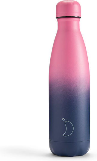 Chilly's Chilly's Gradient Stainless Steel Thermos Bottle BPA Free 500ml Pink Navy
