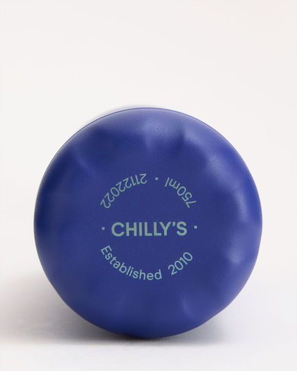 Chilly's Chilly's Sports Thermosflasche Rostfreier Stahl BPA-frei 750ml Matt Blau