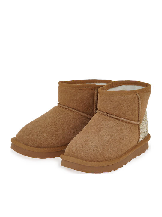Wildleder Kinderstiefel Tabac Braun