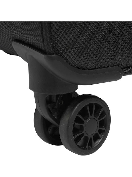 Mandarina Duck Zephyr Μεγάλη Βαλίτσα Ταξιδίου Υφασμάτινη Black με 4 Ρόδες Ύψους 78εκ.