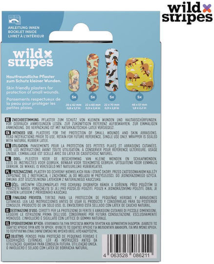Wild Stripes Animal Fun Παιδικά Αυτοκόλλητα Επιθέματα 20τμχ