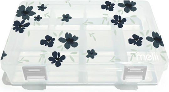 Melii – Snackle Box Medium Transparent Blue Flower