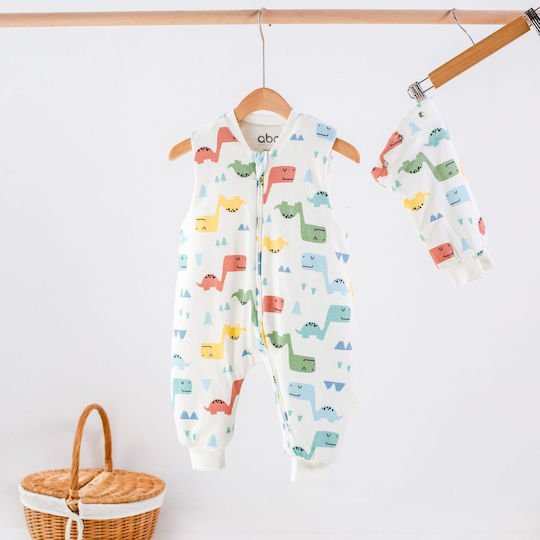 Tender Winter Schlafsack mit Füßen Ecru mit abnehmbaren Ärmeln