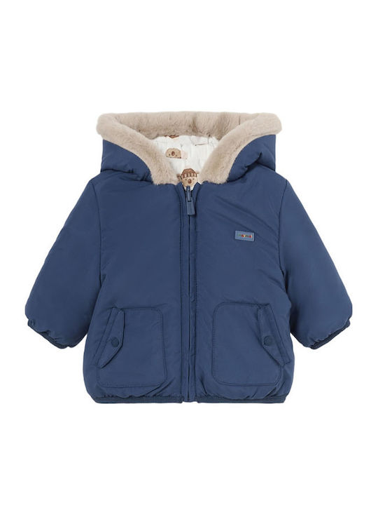 Kids' Casual Jacket Double Sided with Hood Blue