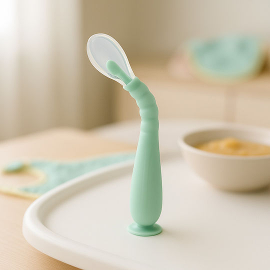 Kidizi Linguriță pentru bebeluși din Silicon în Husă pentru 9+ luni Verde
