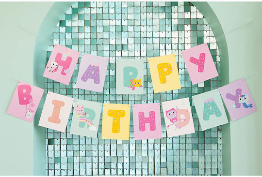 Banner "happy Birthday" Gabby's Dollhouse Series