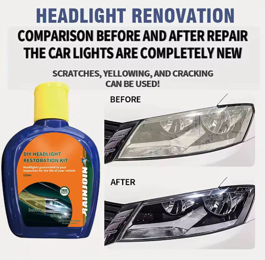 Lichid Curățare și Protecție a Farurilor Auto 125ml