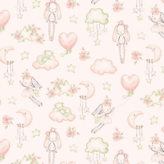 Kidizi Set Pilotă Pentru Patut Bumbac Roz 75x100cm