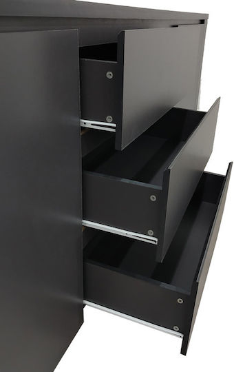 Мебели за съхранение Kalya дървен Anthracite Shade 220x49x89.5см