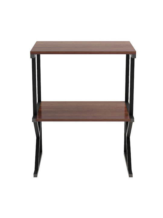 Bibliothek Walnut and Black 54x37x69cm