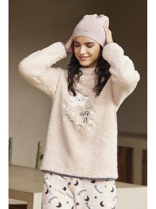 Promise Winter Women's Pyjama Set Pink