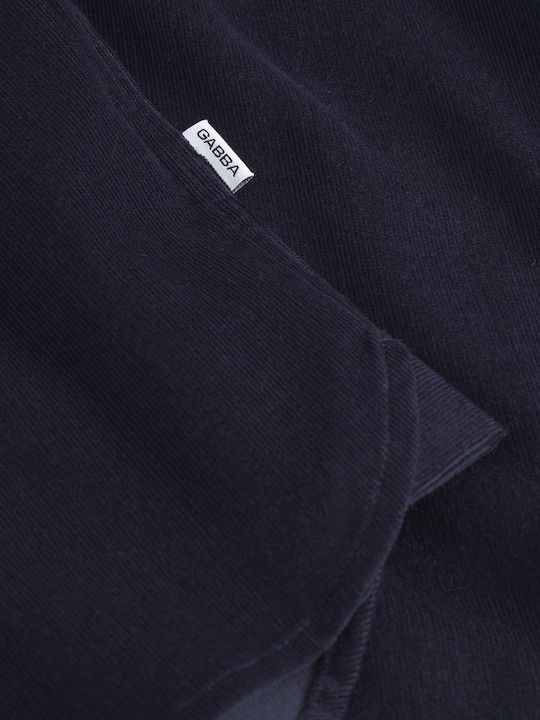 Langärmeliges Zeichenfolge Overshirt in Breite Linie Blau