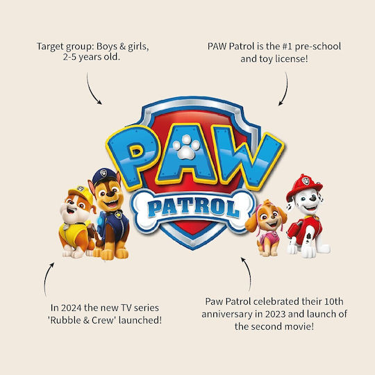 Paw Patrol Kinder Trinkflasche Paw Patrol Rostfreier Stahl mit Stroh 500ml (Verschiedene Designs oder Farben)