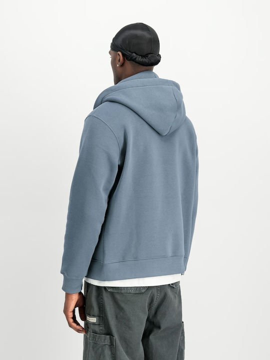Basic Cardigan With Blue Hood