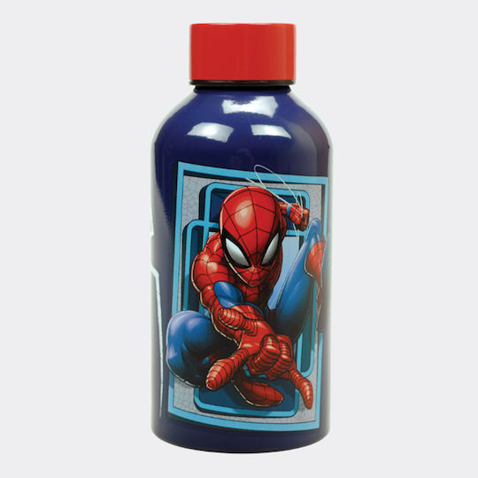 Spiderman Детска Бутилка За Вода От Алуминий със Сламка 500мл