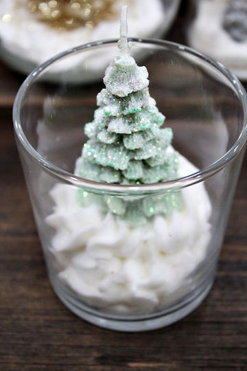 Aromatic Soy Candle Green Tree Glass Big Φ8.5 X 8.9 Cm White Musk