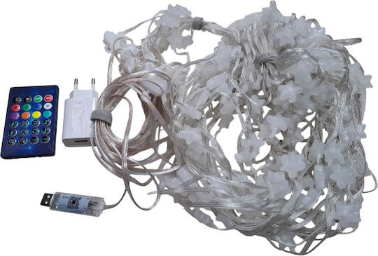 Smart Λαμπάκια LED 2μ. x 200εκ. RGB USB τύπου Κουρτίνα Hearts