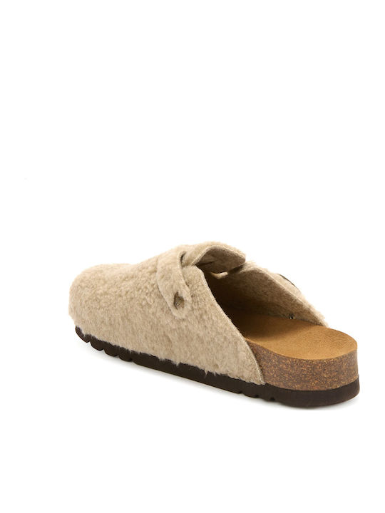 Fae Anatomical Women's Slippers with Fur Gray