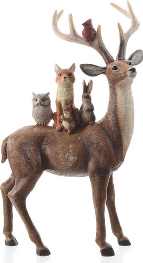 Kaemingk Weihnachtliche Kunststoff Figur Hirsche Braun Höhe 25.5cm