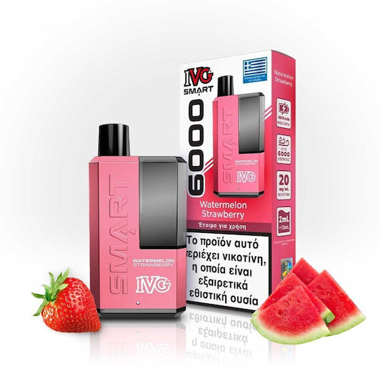 IVG Watermelon Ηλεκτρονικό Τσιγάρο μιας Χρήσης 6000 Εισπνοών Watermelon 2ml 20mg