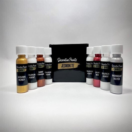 Decorative Paint Kit Πορτοκαλί Ροζ Κίτρινο Πράσινο Μπλε 50gr