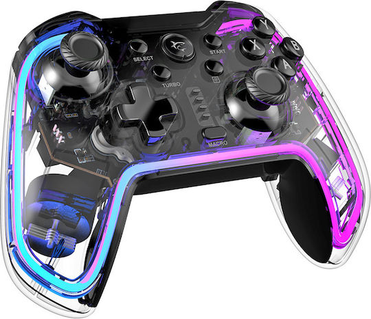 White Shark GPW-8040 Ασύρματο Gamepad για Android / PC / PS3 / PS4 / Switch / iOS Γκρι