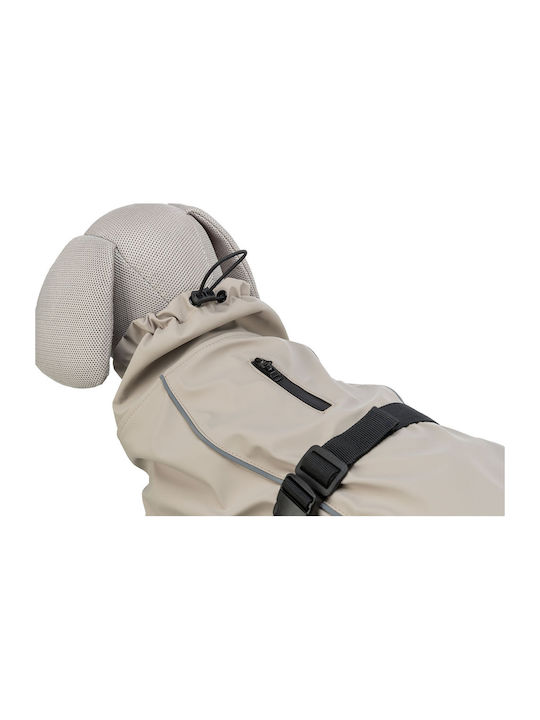 Beige Waterproof Dog Coat with 62cm Back Length