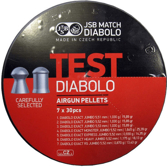 Jsb Exact Test Jumbo Airgun Pellets 5.5mm 7x30