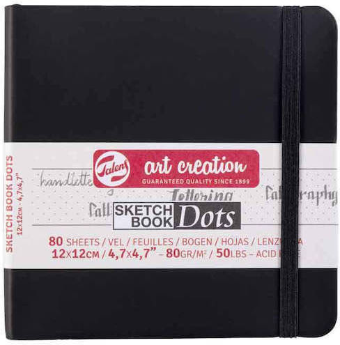 Royal Talens Μπλοκ Σχεδίου Sketchbook Dot Μαύρο 80φυλ. 13x21εκ. 80 γρ. Α5 14.8x21cm