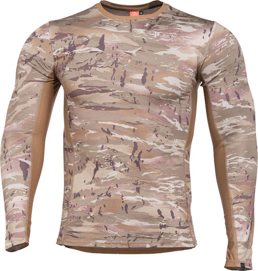 Pentagon Long Sleeve Blouse Military Greek Army Apollo In Khaki Colour Tac-Fresh Long Shirt Camo K11012-56
