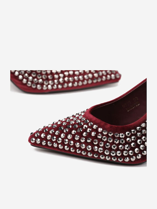 Pumps mit Stiletto-Absatz Burgundisch