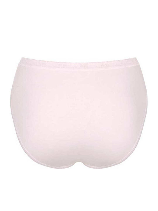 Basic Tai Βαμβακερά Femei Slip 3Pack Ecru/pink/purple