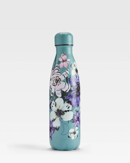 Chilly's Original Series Floral Μπουκάλι Θερμός Ανοξείδωτο BPA Free 500ml Floral Feathered Florals