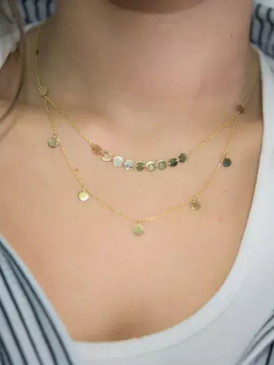 Double Necklace Made of 14K Gold