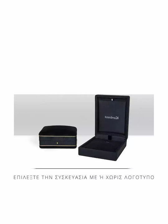 Κολιέ Ροζέτα από Ροζ Χρυσό 18Κ Μπλε