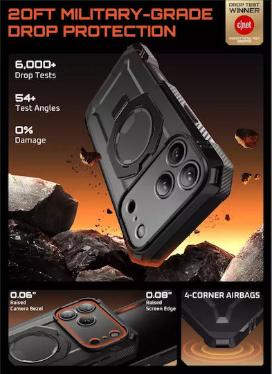 Supcase Ub Grip Pro Mag Back Cover Tempered Glass / Silicon / Plastic Negru (iPhone 17 Pro Max)