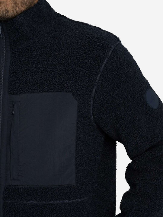 Men's Fleece Cardigan Evening Blue