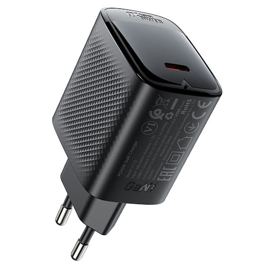 Acefast Φορτιστής Χωρίς Καλώδιο GaN με Θύρα USB-C 45W Power Delivery Μαύρος (A112)