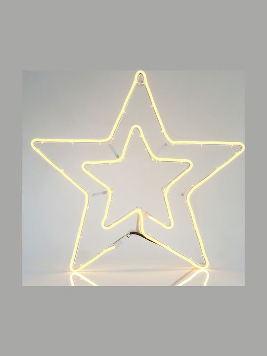 Eurolamp Plastic Illuminated Christmas Decorative Pendant Star 56x13.5x58cm White