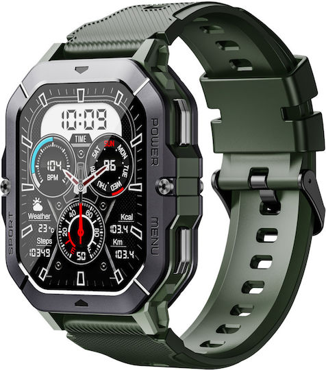 Oukitel BT101 Smartwatch with Heart Rate Monitor (Green)